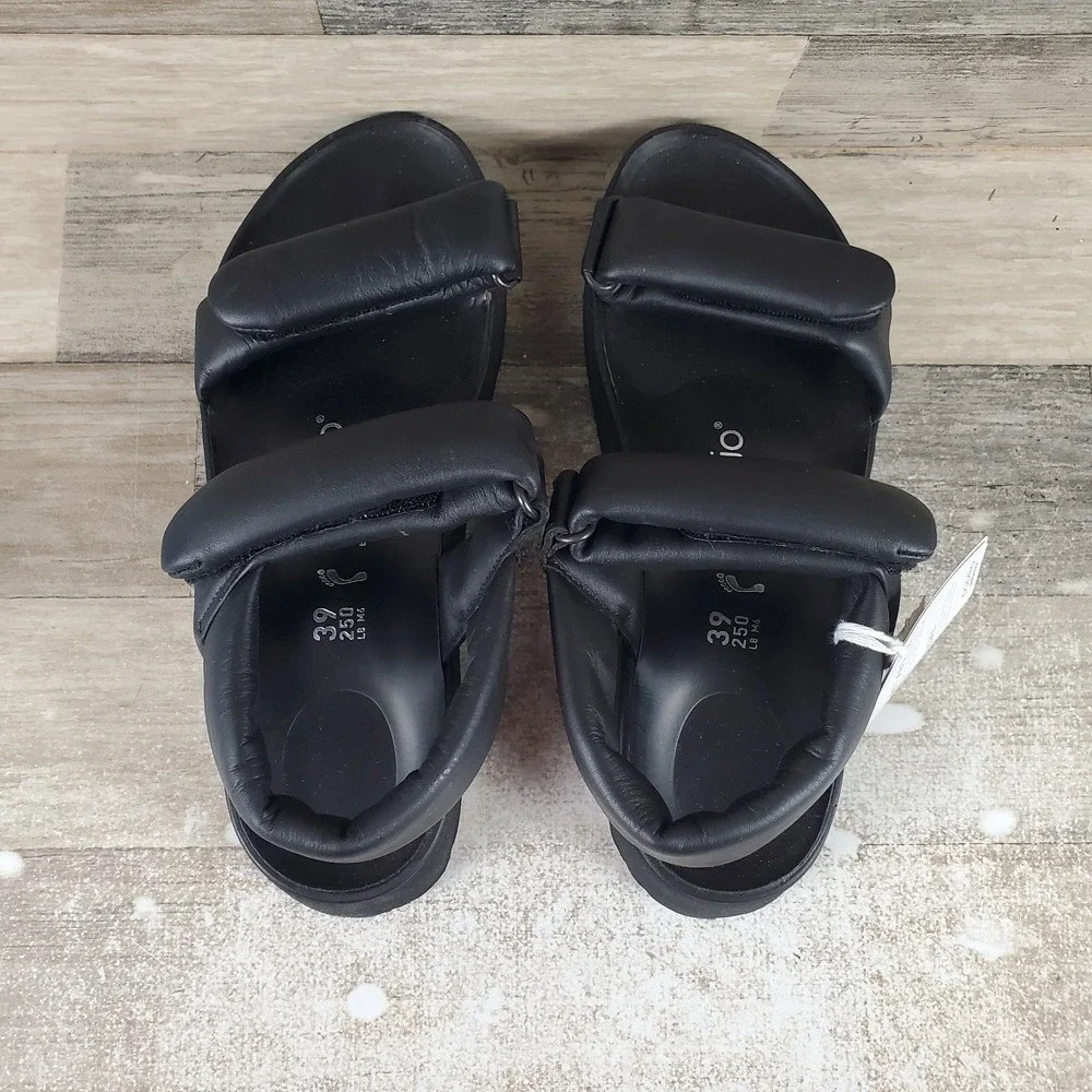 Birkenstock Papillio Theda Womens Sandals Sz 8 Narrow‎ Black Leather Ankle Strap